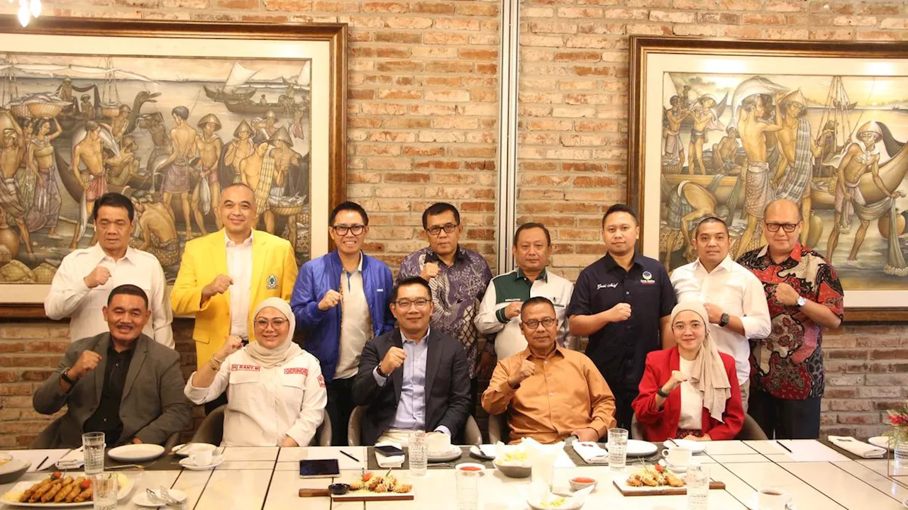 Makan Siang Bersama Petinggi Parpol KIM Plus, Bakal Cagub Ridwan Kamil Komitmen Bangun Jakarta