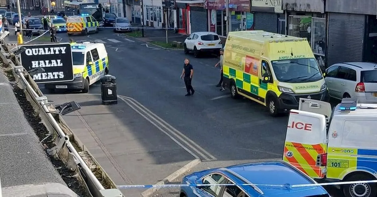 Pedestrian hit by taxi with major Blackpool road cordoned off by police