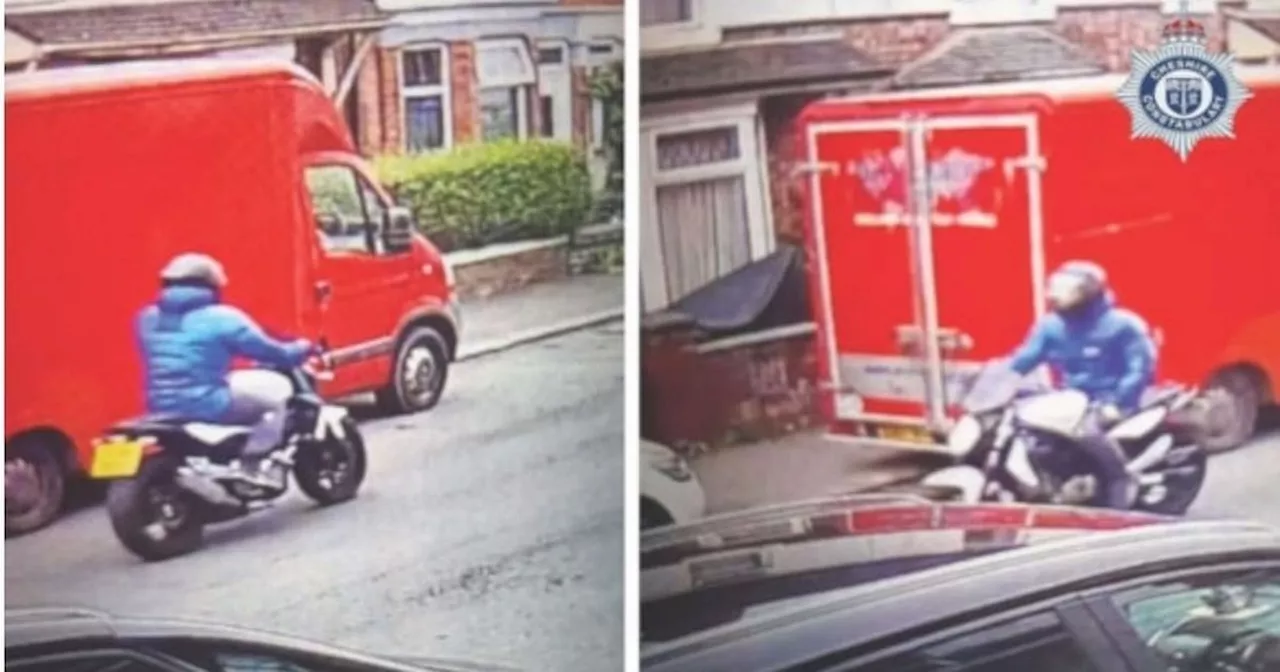 Biker pulls alongside car and smashes its window in road rage attack