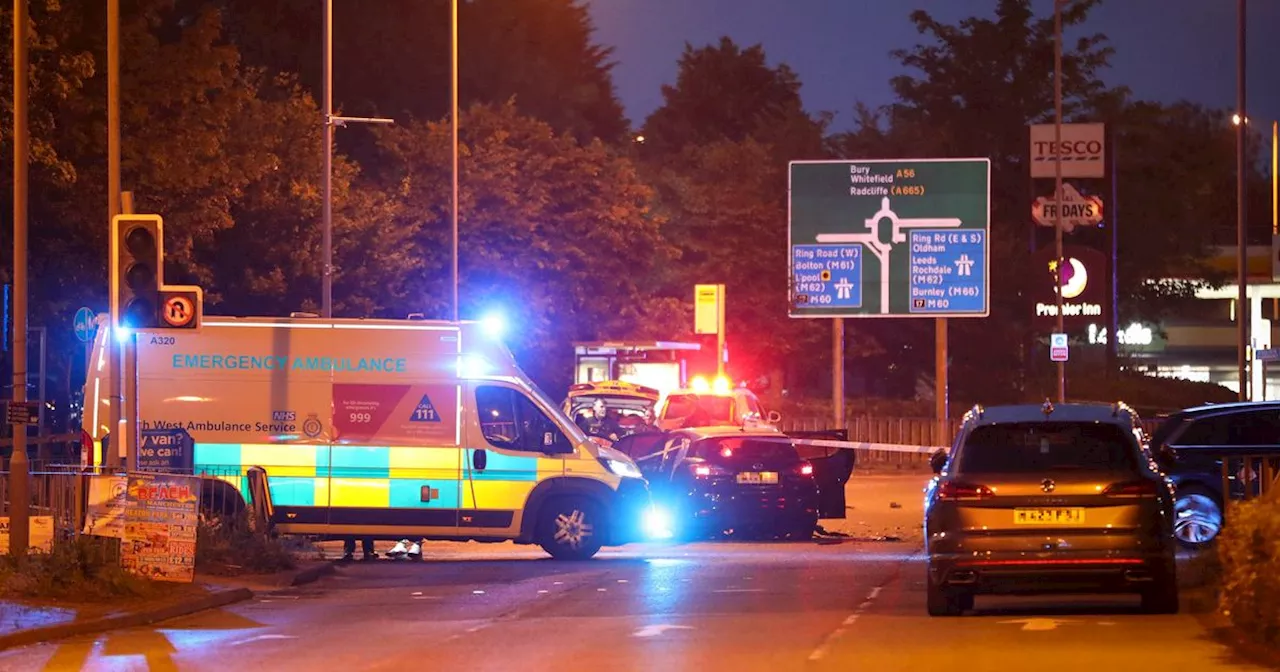 Four arrested after police chase ends in dramatic smash on major road