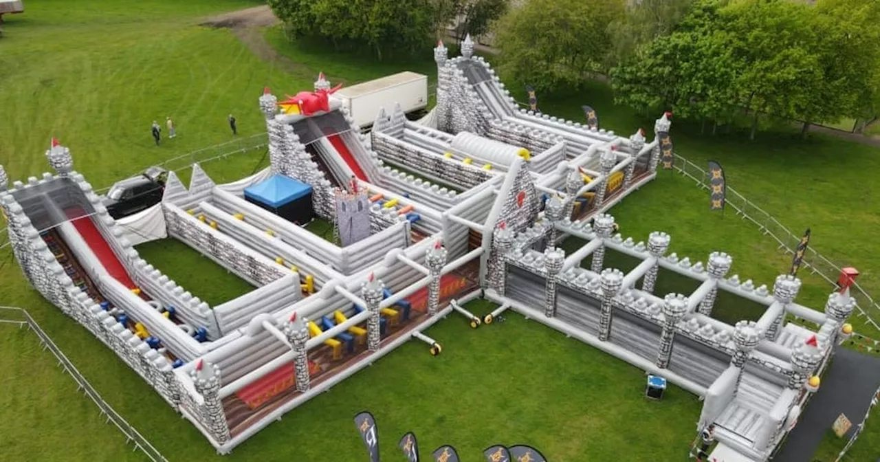 UK's largest inflatable obstacle course arrives at Knowsley Safari