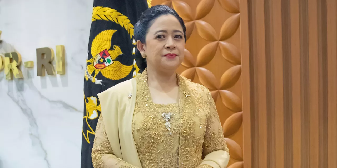 Puan Pakai Kebaya Kutubaru Emas Dibalut Kain Sutra Karya Maestro Tenun Indonesia, Ini Maknanya