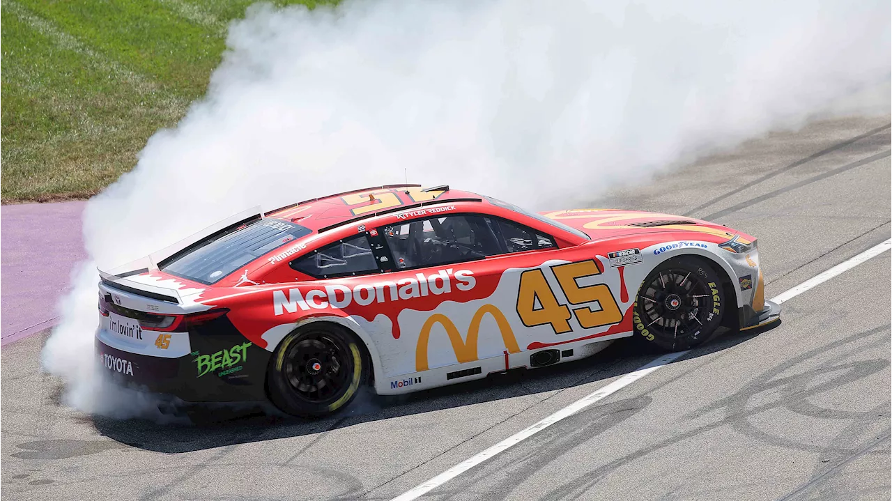 Tyler Reddick wins rain-delayed NASCAR race at Michigan for 2nd victory of 2024