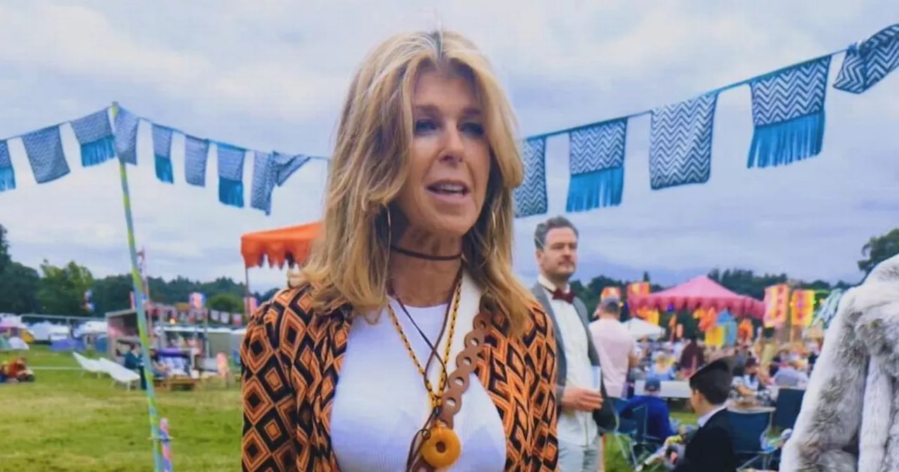 Kate Garraway has a blast as she parties with kids Billy and Darcey at Bestival