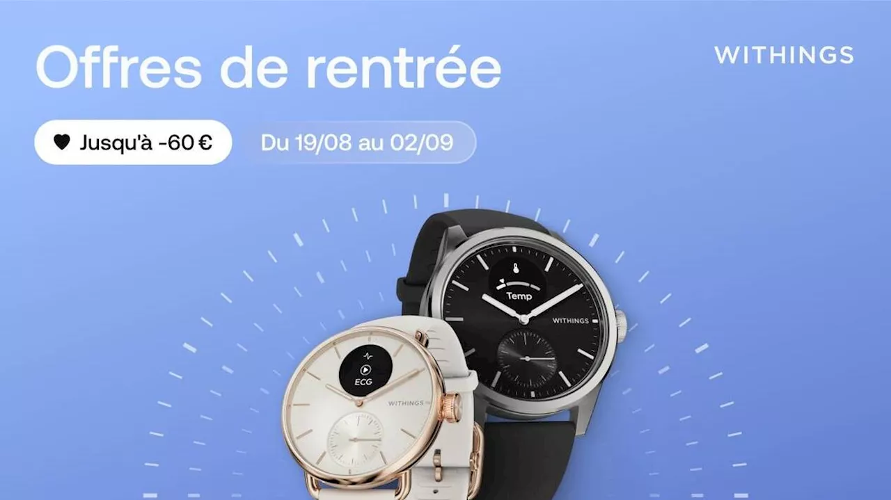 Withings propose 50 euros de réduction sur la ScanWatch 2 pendant quelques jours