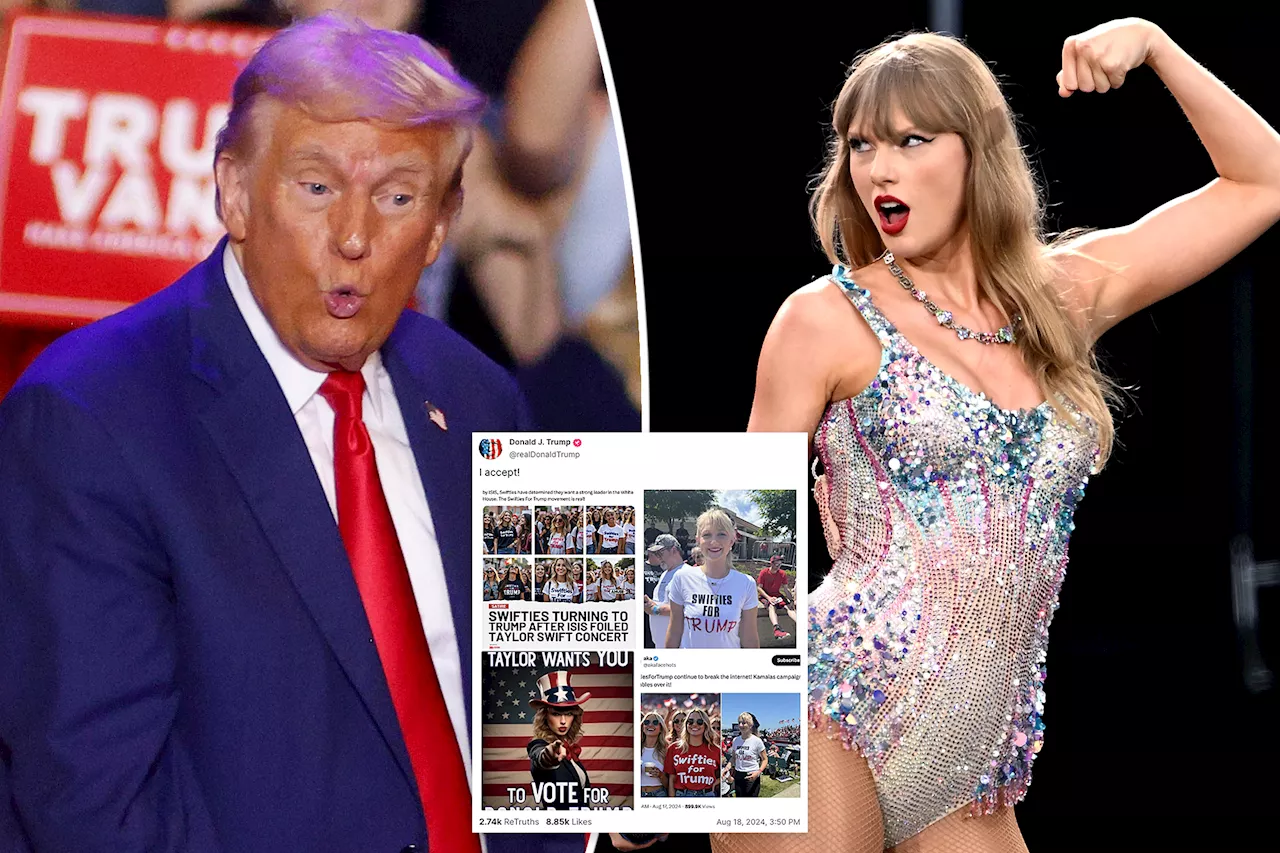 Donald Trump shares AI-generated Taylor Swift presidential endorsement