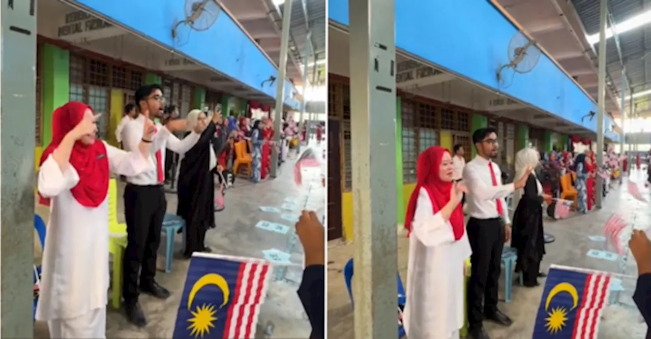 2 Teachers Praised For Signing 'Keranamu Malaysia' To Deaf Students During School Assembly