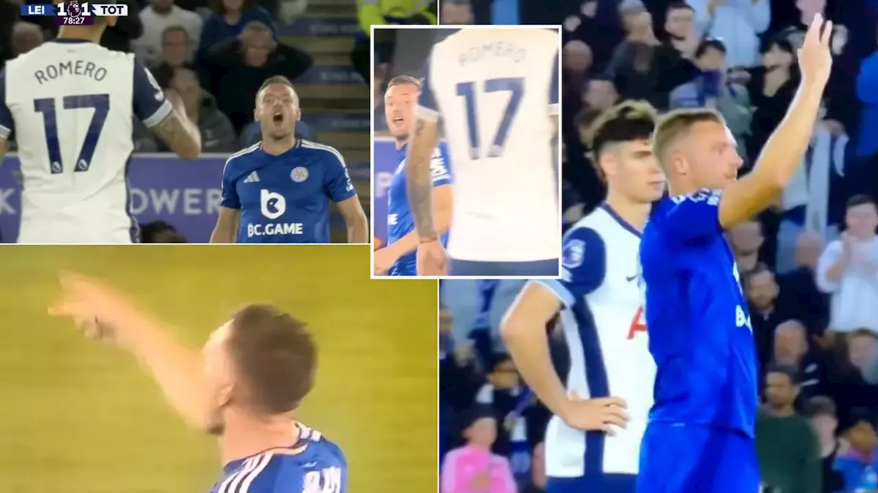 Jamie Vardy tells Cristian Romero to 'f*** off' in incredible Premier League return