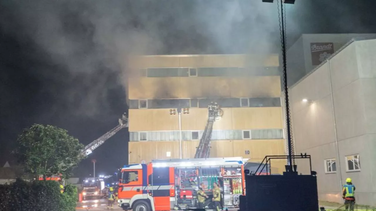 Landshut: Feuer in Lagerhalle von Brandt-Schokoladenfabrik