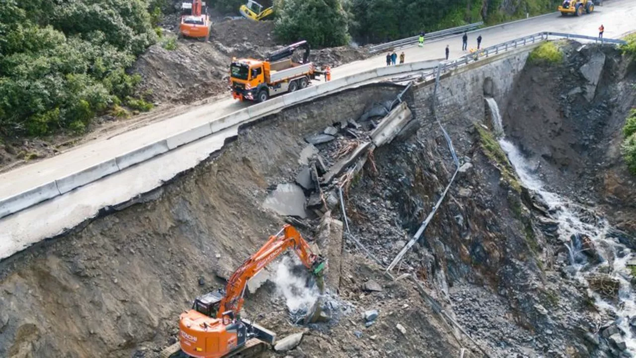 Unwetterschäden: Arlberg-Route in Österreich vorerst nur nachts offen