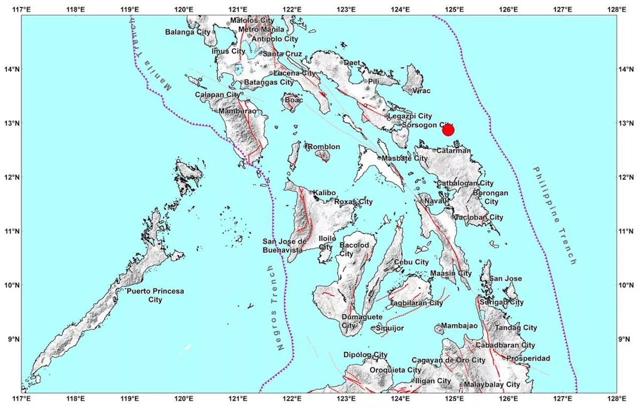 Magnitude 5.7 earthquake jolts Northern Samar