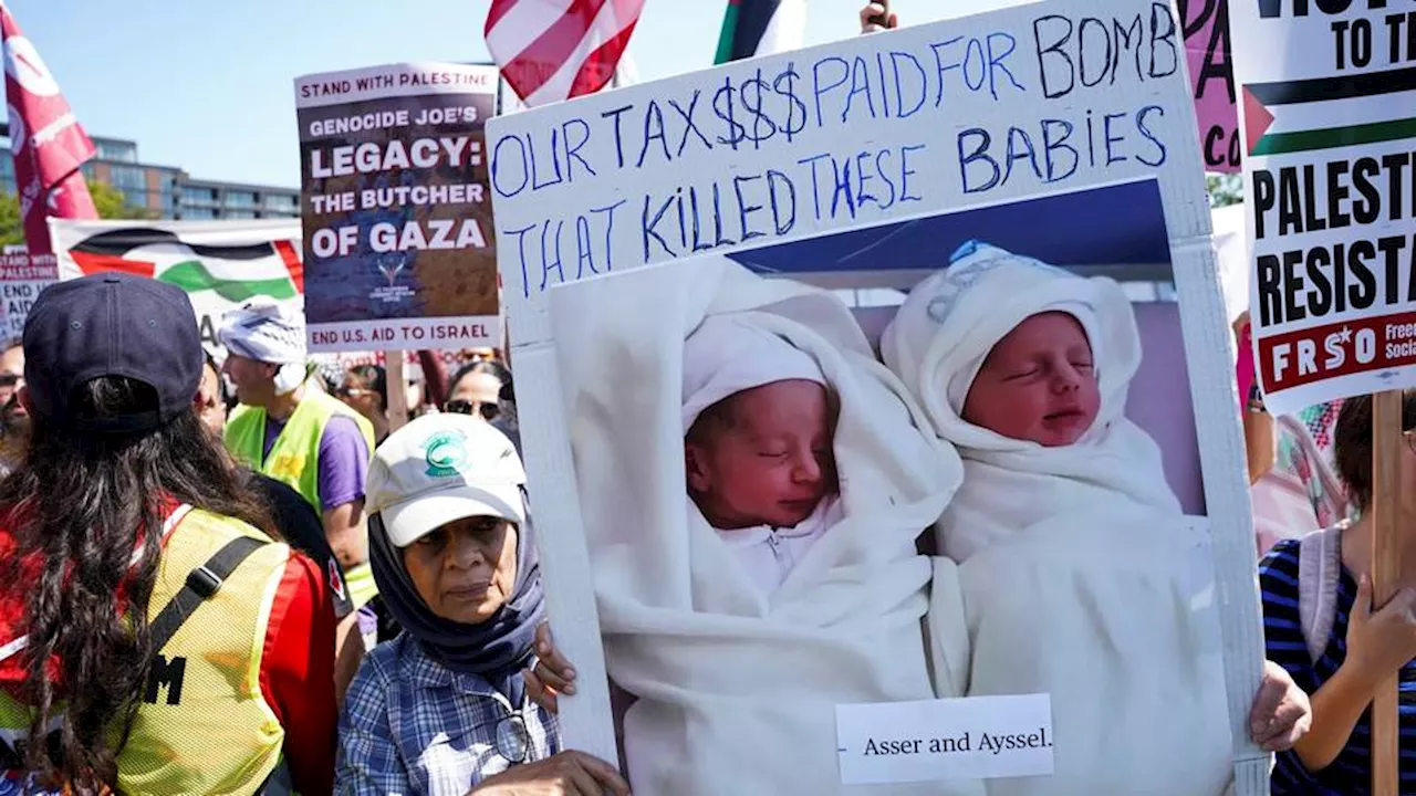 In pictures: Thousands march against Gaza genocide at Democratic convention