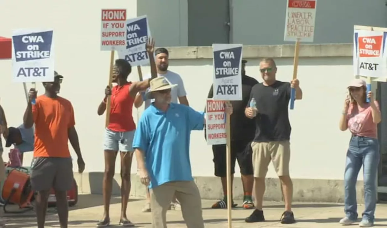 Dozens of AT&T employees in Jacksonville area strike over ‘unfair labor practices’ in recent contract negotiations