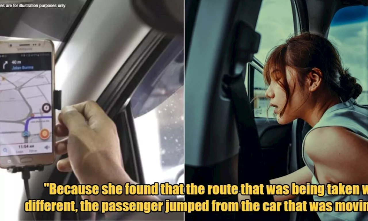 17yo M'sian Girl Thinks Her Grab Car Driver is Kidnapping Her & Proceeds to Jump Out of Moving Vehicle