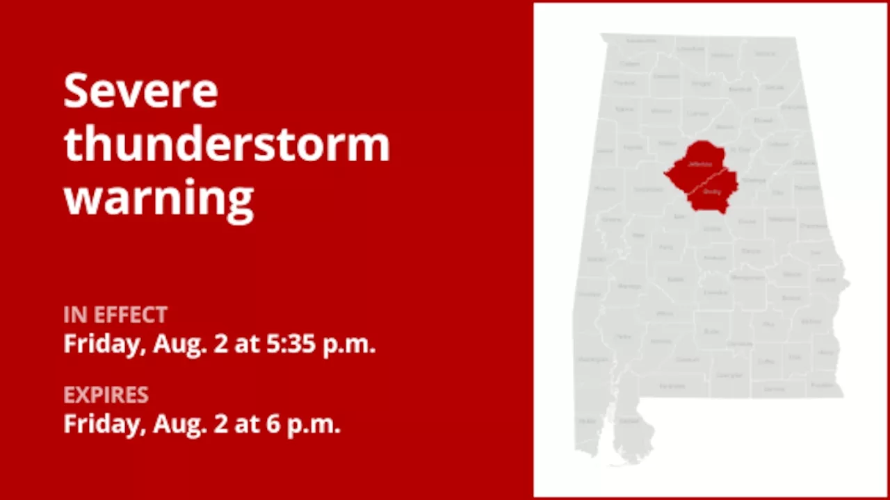 Update: Thunderstorms with damaging winds in Jefferson and Shelby counties Friday