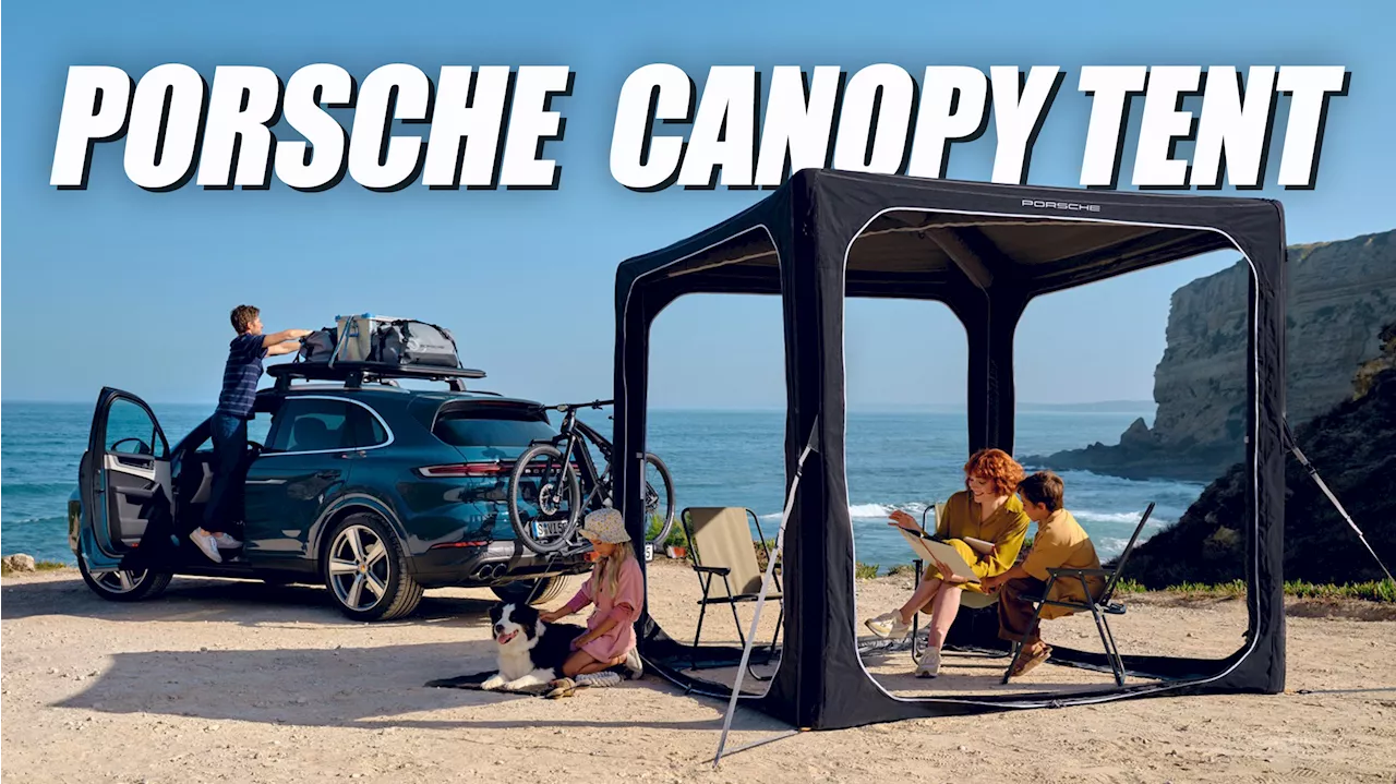 Porsche’s Canopy Tent Makes Picnickers Look Like A Weird Art Installation