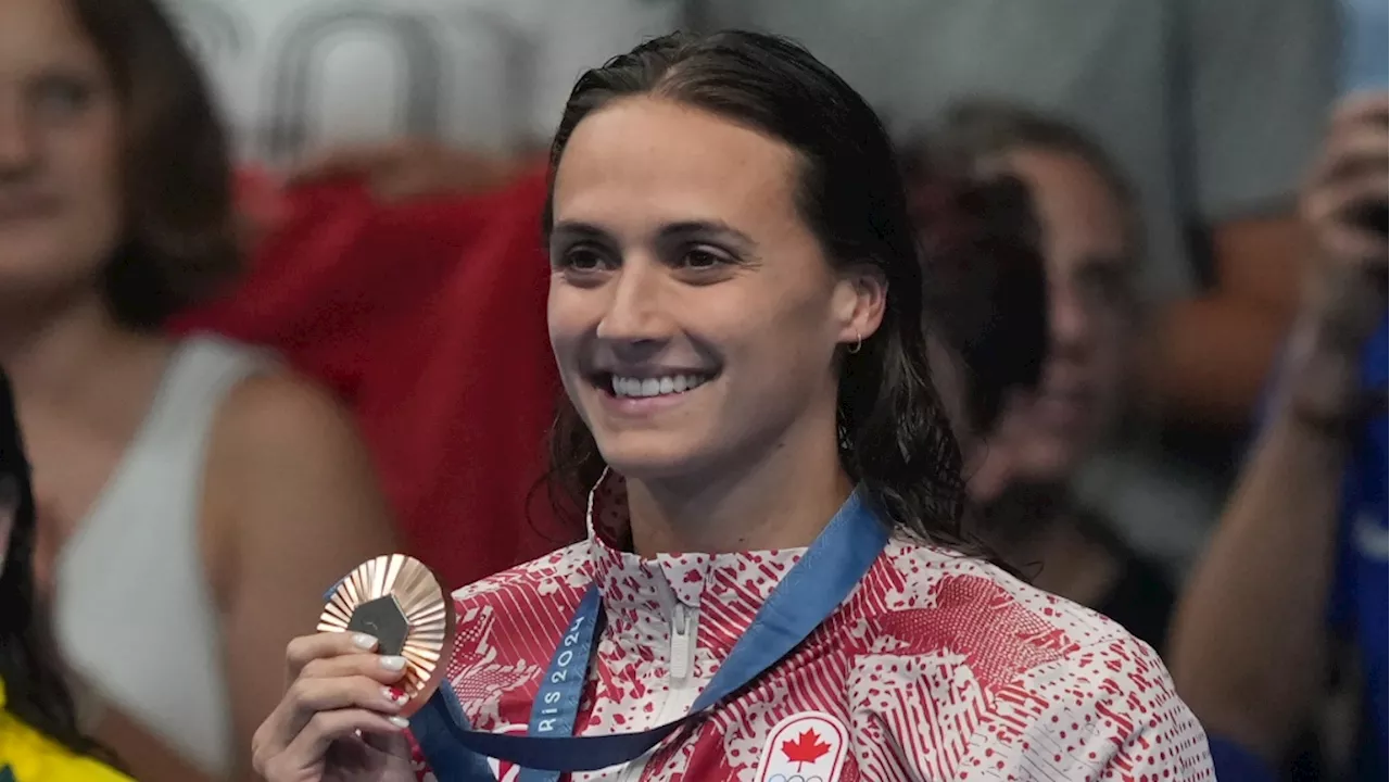 Canada's Kylie Masse delivers again in the Olympic pool with backstroke bronze