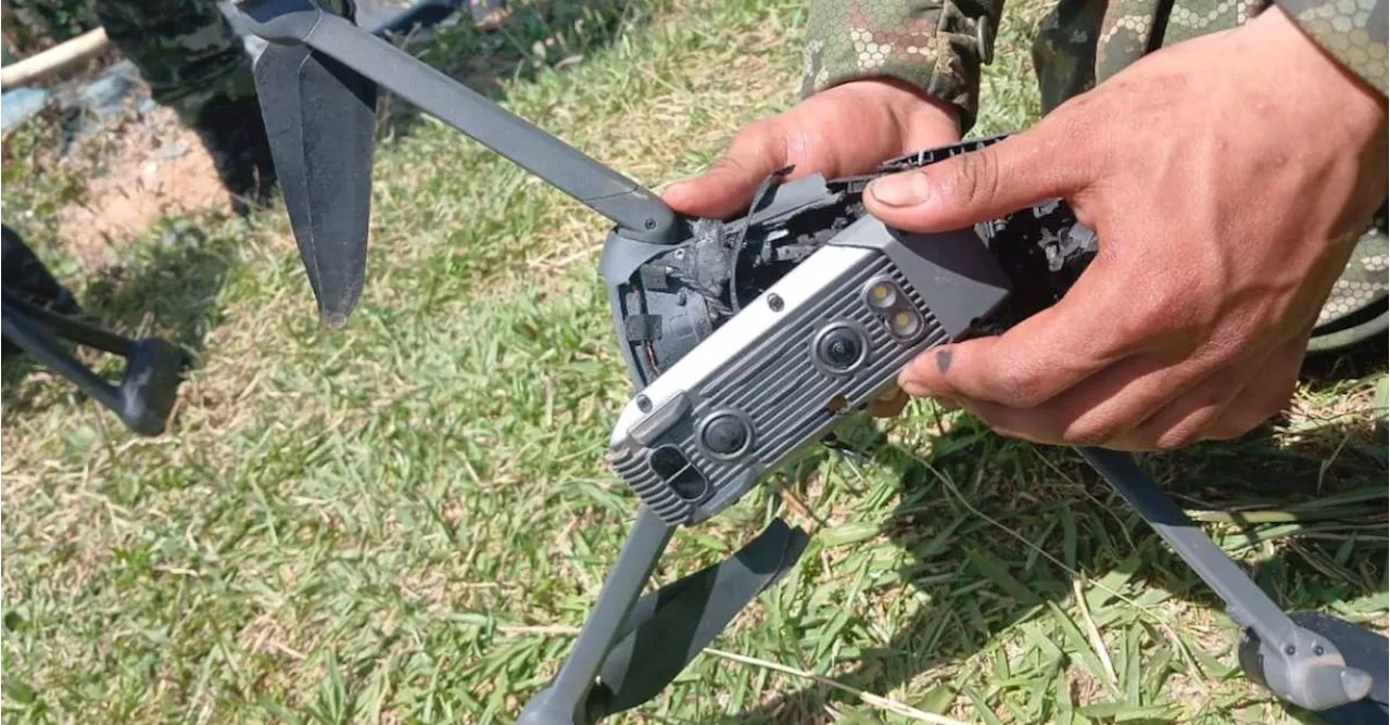 Ejército destruyó un dron con explosivos que pertenecería a disidencias de Farc en Tolima