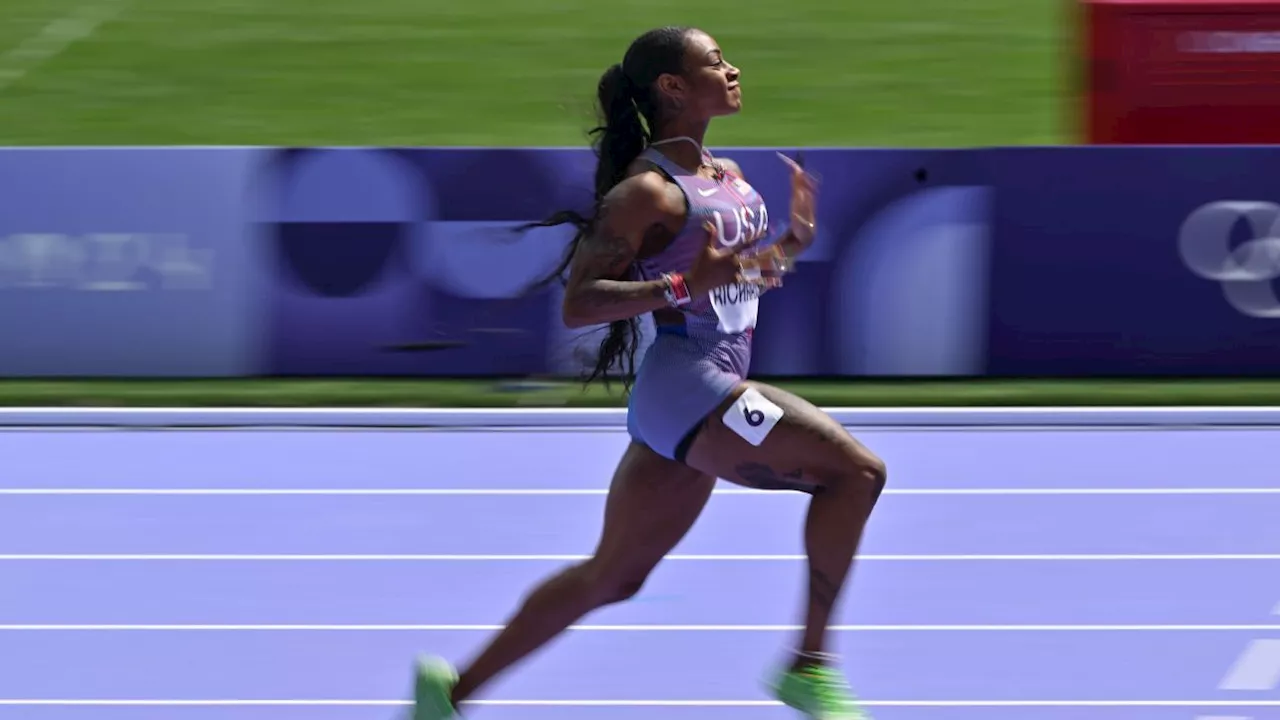 Sha'Carri Richardson wins heat, into 100m semis at Olympics