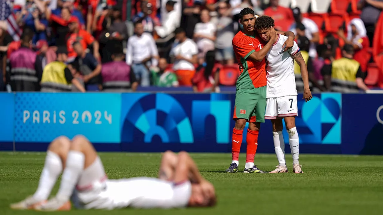 US men’s soccer ousted from Paris Olympics after blowout loss to Morocco in quarterfinals