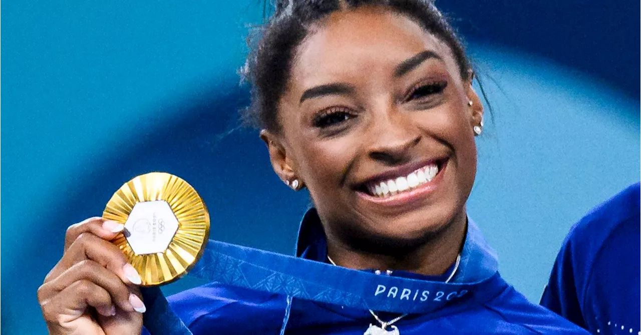 Simone Biles Trolls Her ‘Haters’ With An Iconic Necklace After Her 6th Gold Medal Win