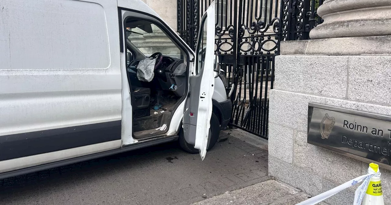 In pictures: Gates of Leinster House, Custom House and Aras targeted