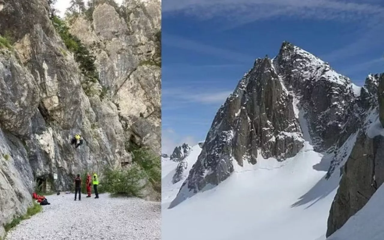 Na Itália, corpos de dois montanhistas são encontrados pendurados em cordas de escalada