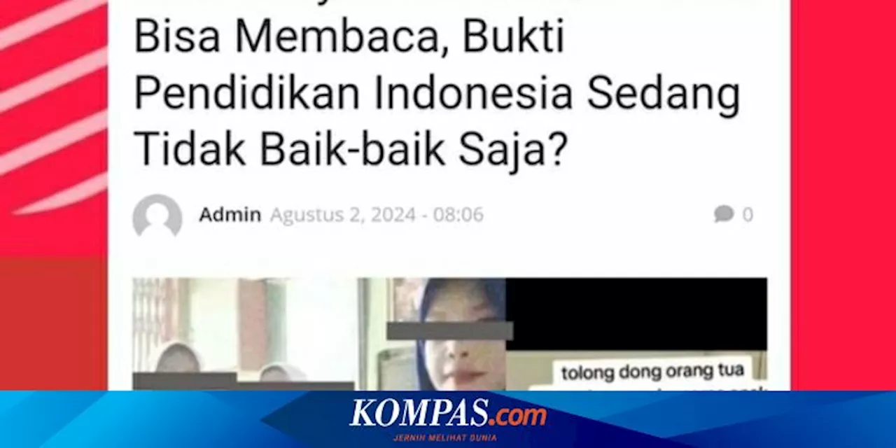 Viral Video Puluhan Pelajar SMP Tak Bisa Baca, Begini Faktanya