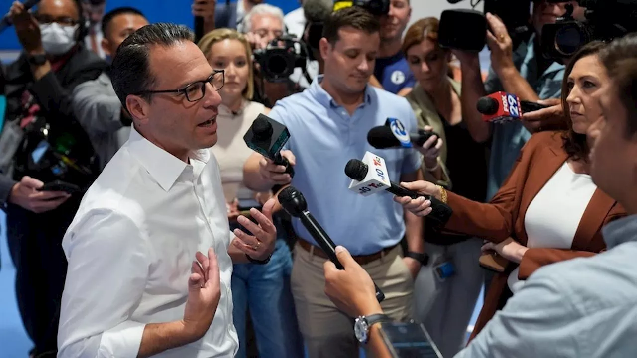 Josh Shapiro responds to questions about Harris running mate pick