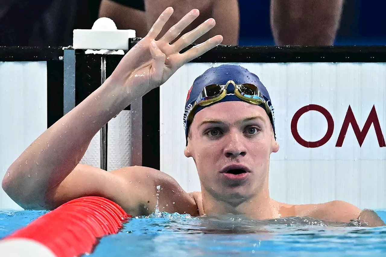 Natation: Léon Marchand remporte avec le 200 m quatre nages son 4e titre olympique