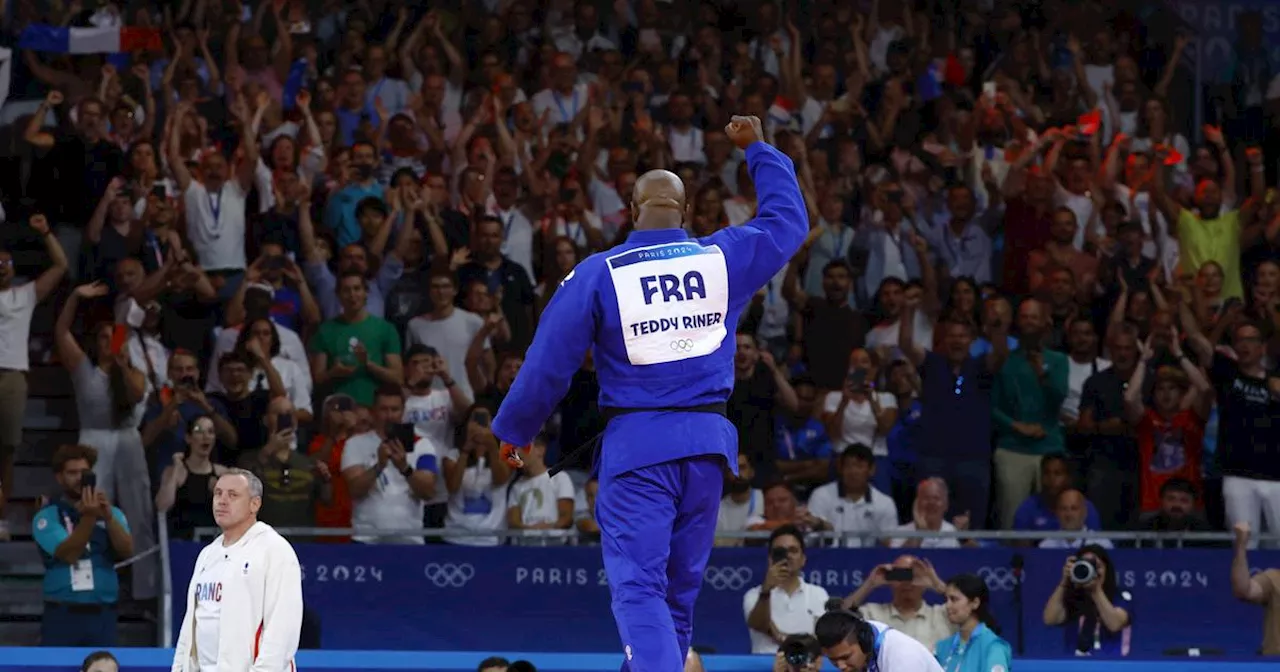 Judo (H) : sur ippon, Teddy Riner prend la première médaille d’or pour le judo français