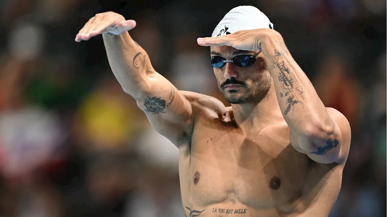 Florent Manaudou médaille de bronze du 50 mètres nage libre des Jeux olympiques de Paris 2024