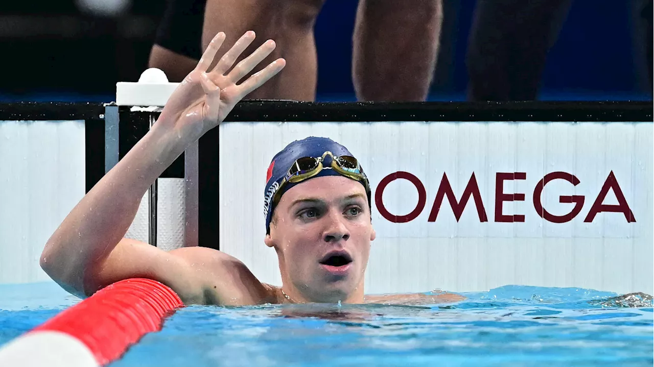 Léon Marchand médaillé d’or aux JO de Paris en natation, sur 200 m 4 nages