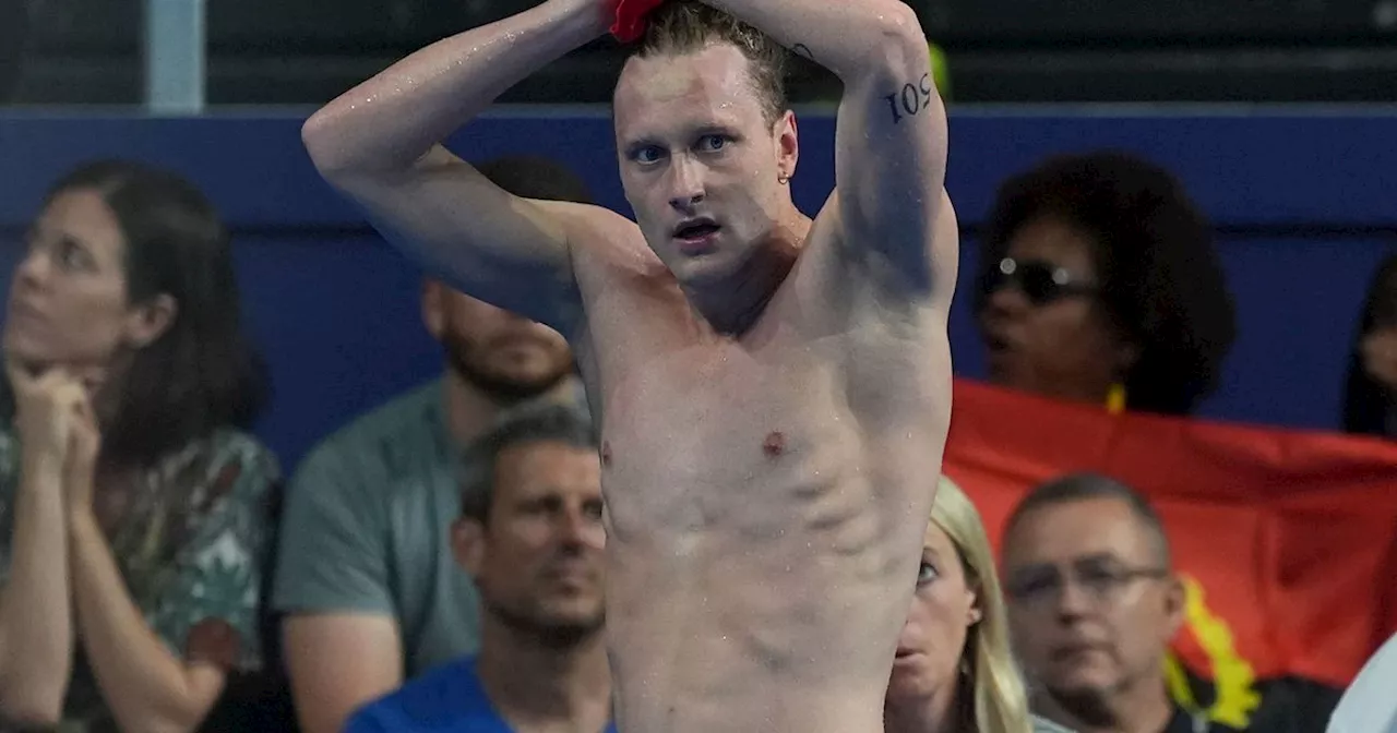 Team GB swimmer drops to floor after being disqualified despite finishing first