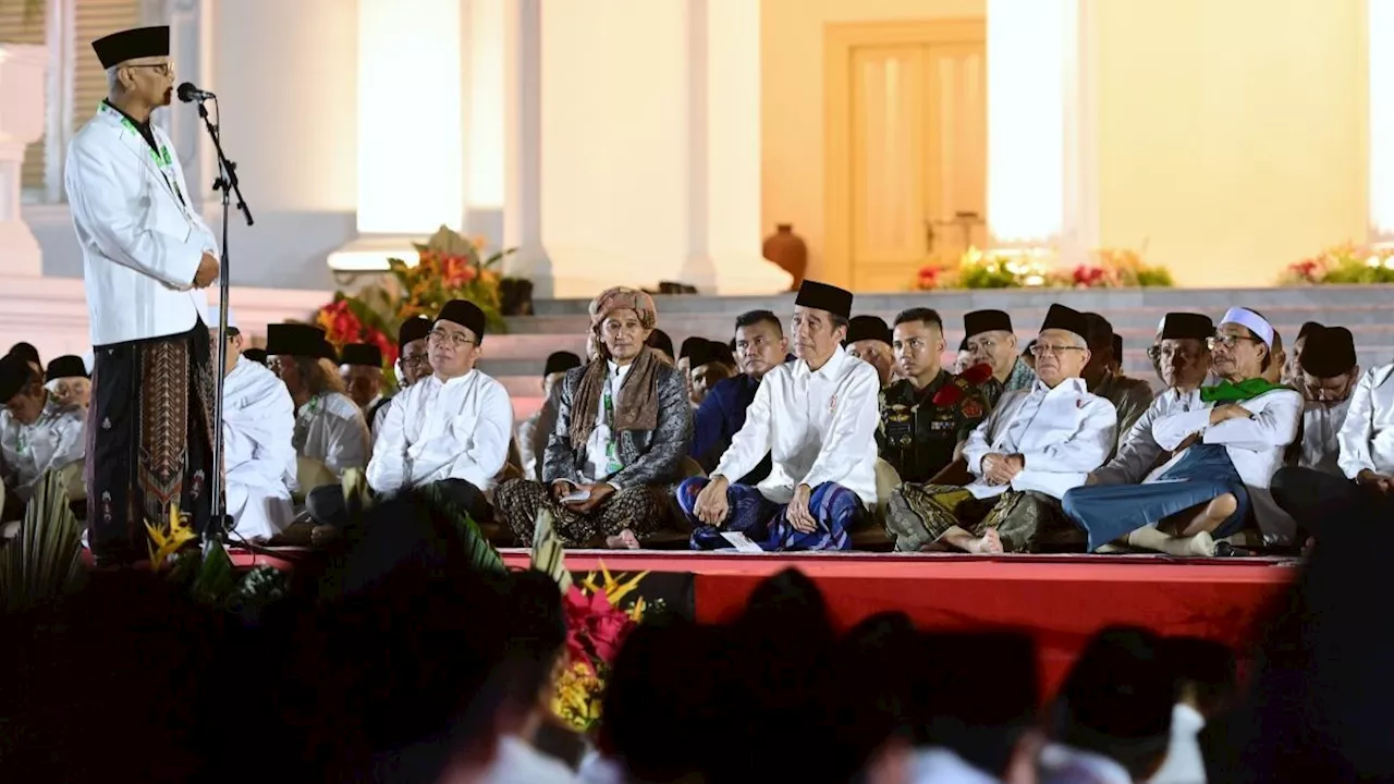 FOTO: Suasana Hikmat Zikir dan Doa Kebangsaan di Istana Merdeka untuk Bulan Kemerdekaan 79 Tahun RI