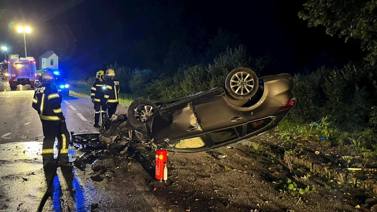 Lunz: Fahrzeug überschlug sich nahe der Töpperbrücke