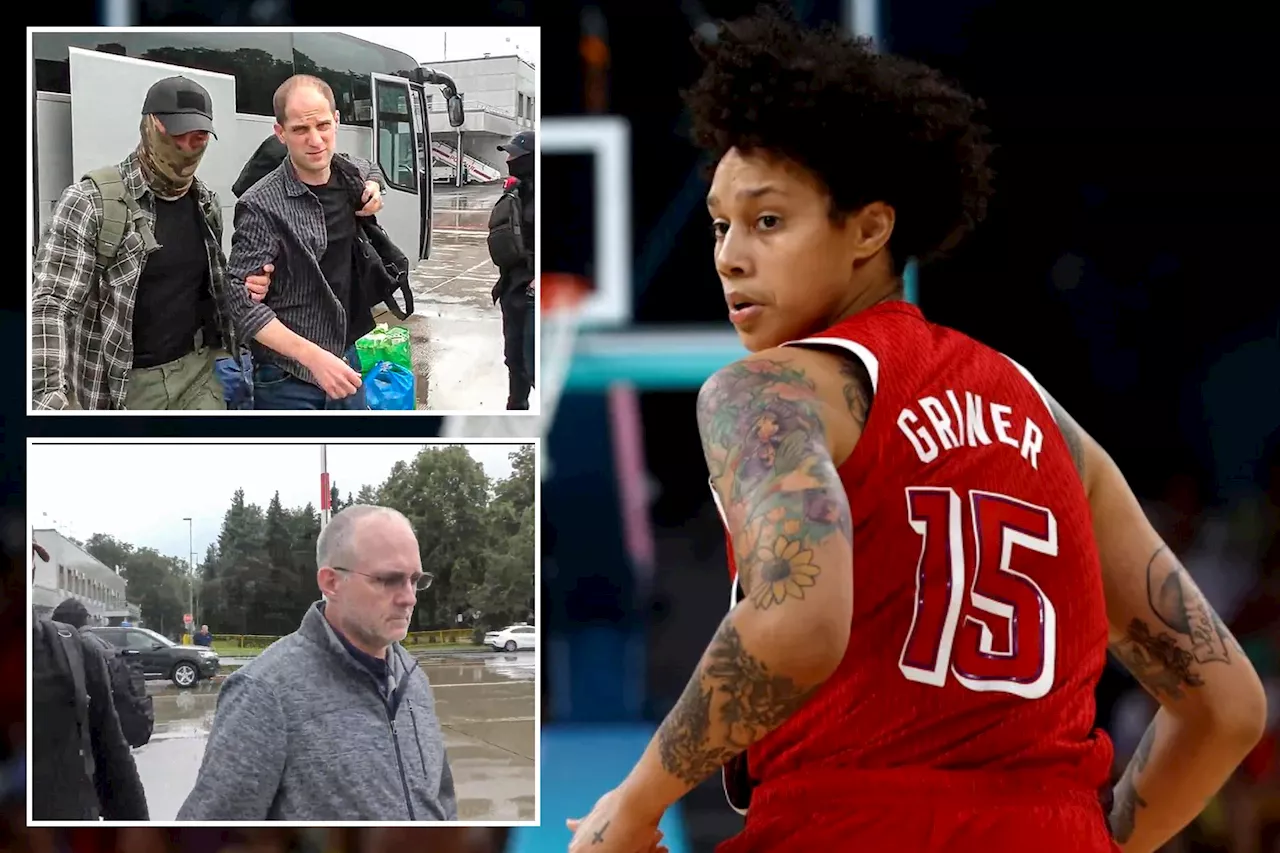 Brittney Griner 'head over heels happy' over American returns of Evan Gershkovich and Paul Whelan