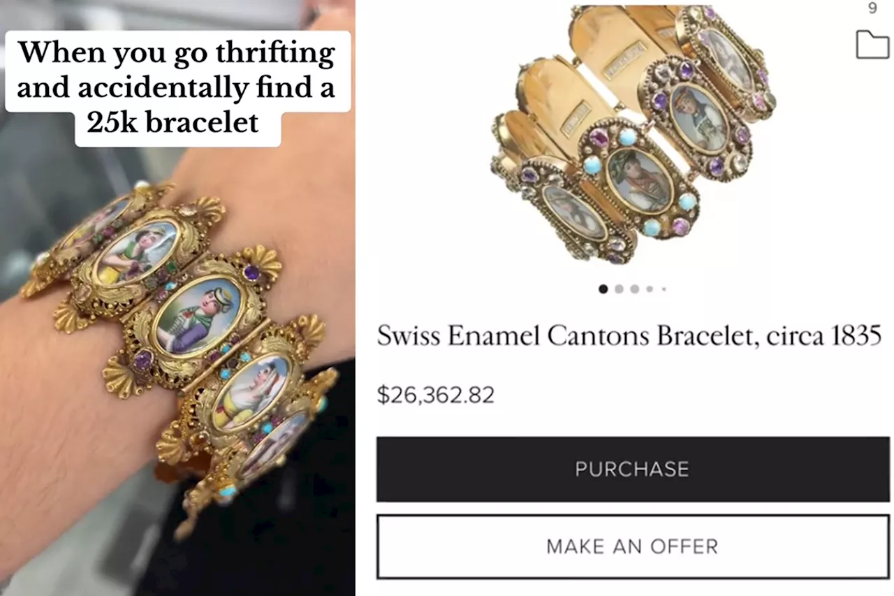 I was shocked to find a 190-year-old bracelet worth $25K at a church thrift store