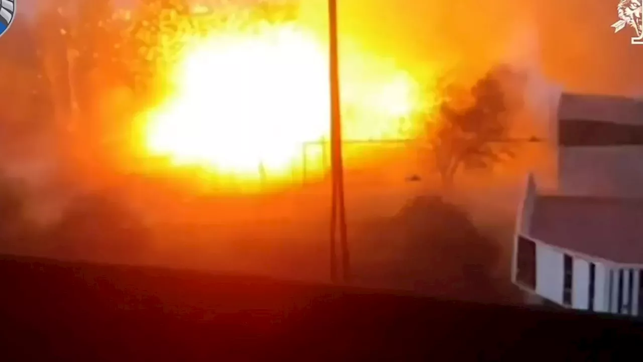 Dramatic moment Ukraine troops use FULL firepower from rifles & grenades to mounted machine guns to crush...