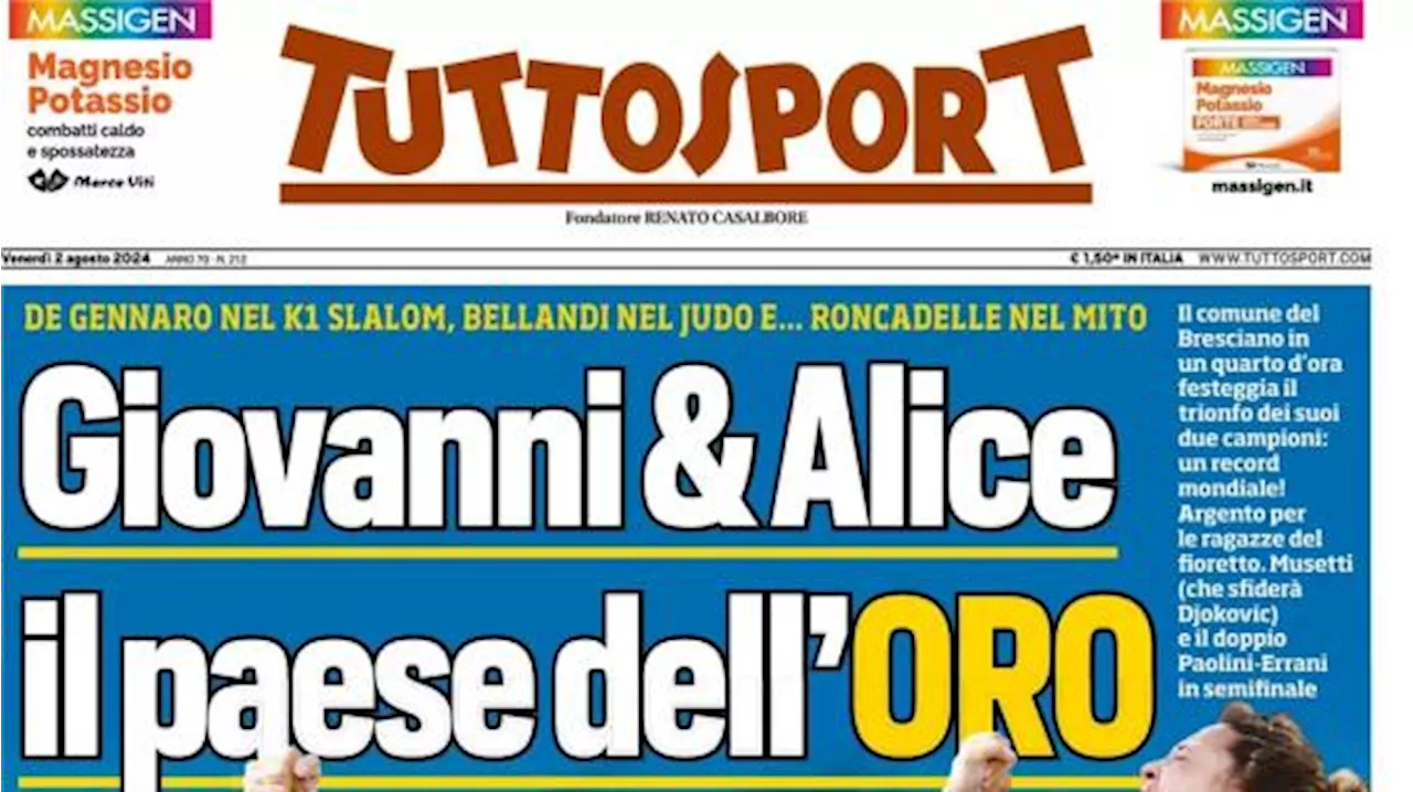 L'apertura di Tuttosport sul mercato bianconero: 'Juve, scatta Nico Gonzalez'