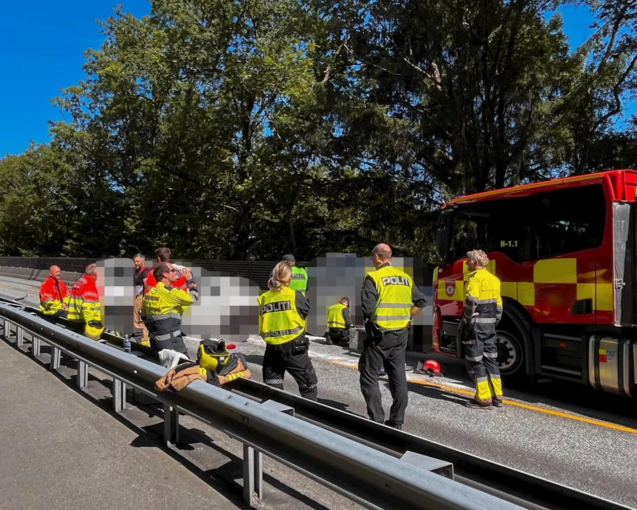 Alvorlig frontkollisjon på E39 i Tysvær - én kritisk skadet