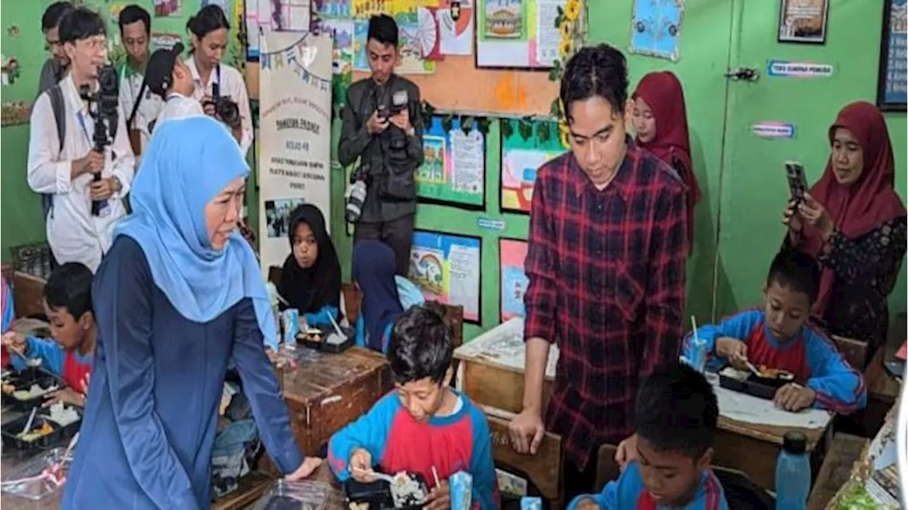 Gibran Hadiri Uji Coba Makan Bergizi Gratis di Surabaya, Dinilai Perkuat Posisi Khofifah-Emil