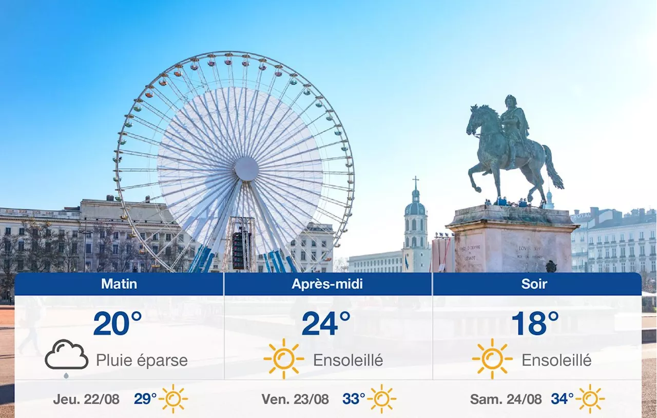 Météo Lyon: prévisions du mercredi 21 août 2024