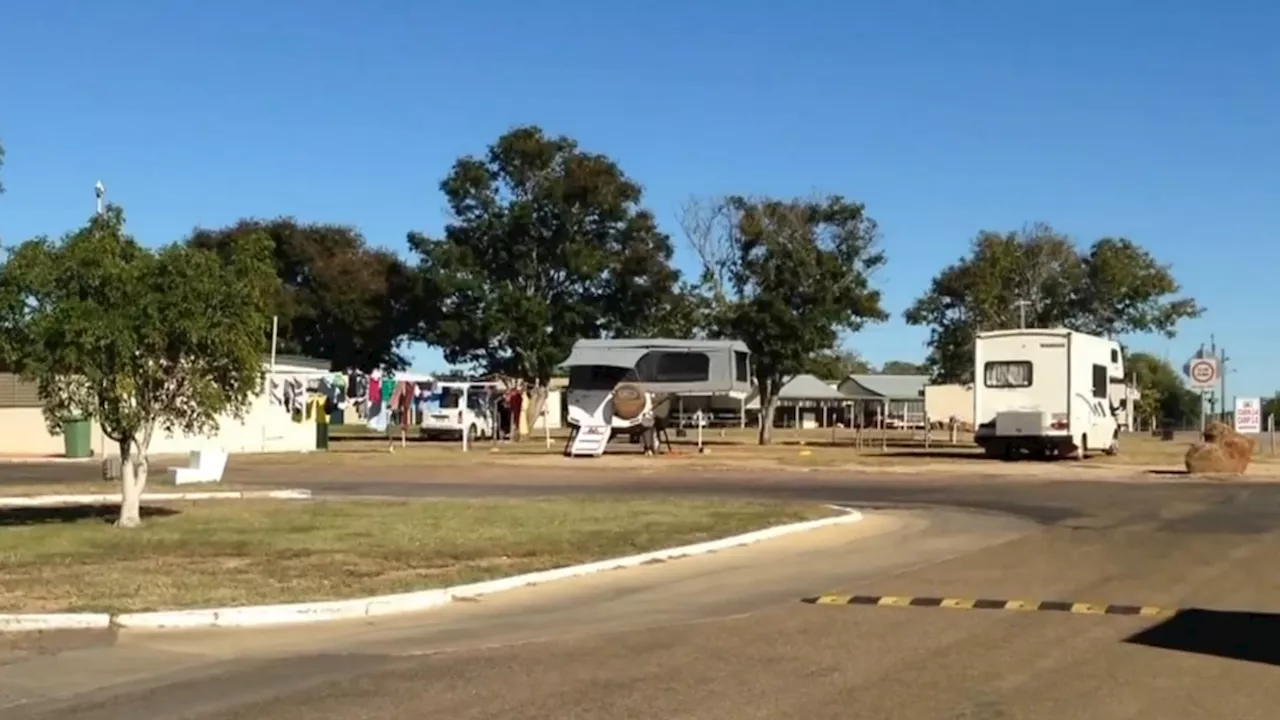 Young family inside caravan as it is stolen from park in Hughenden, western Queensland