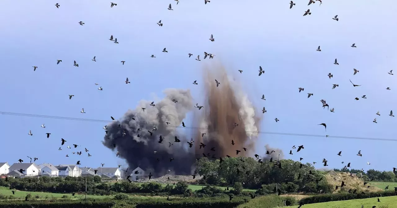 In photos: Controlled explosion carried out on German WW2 bomb in Newtownards