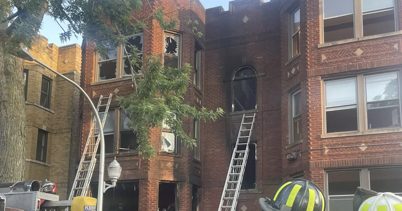 3 people, including 2 firefighters, injured in apartment building fire on Chicago's South Side