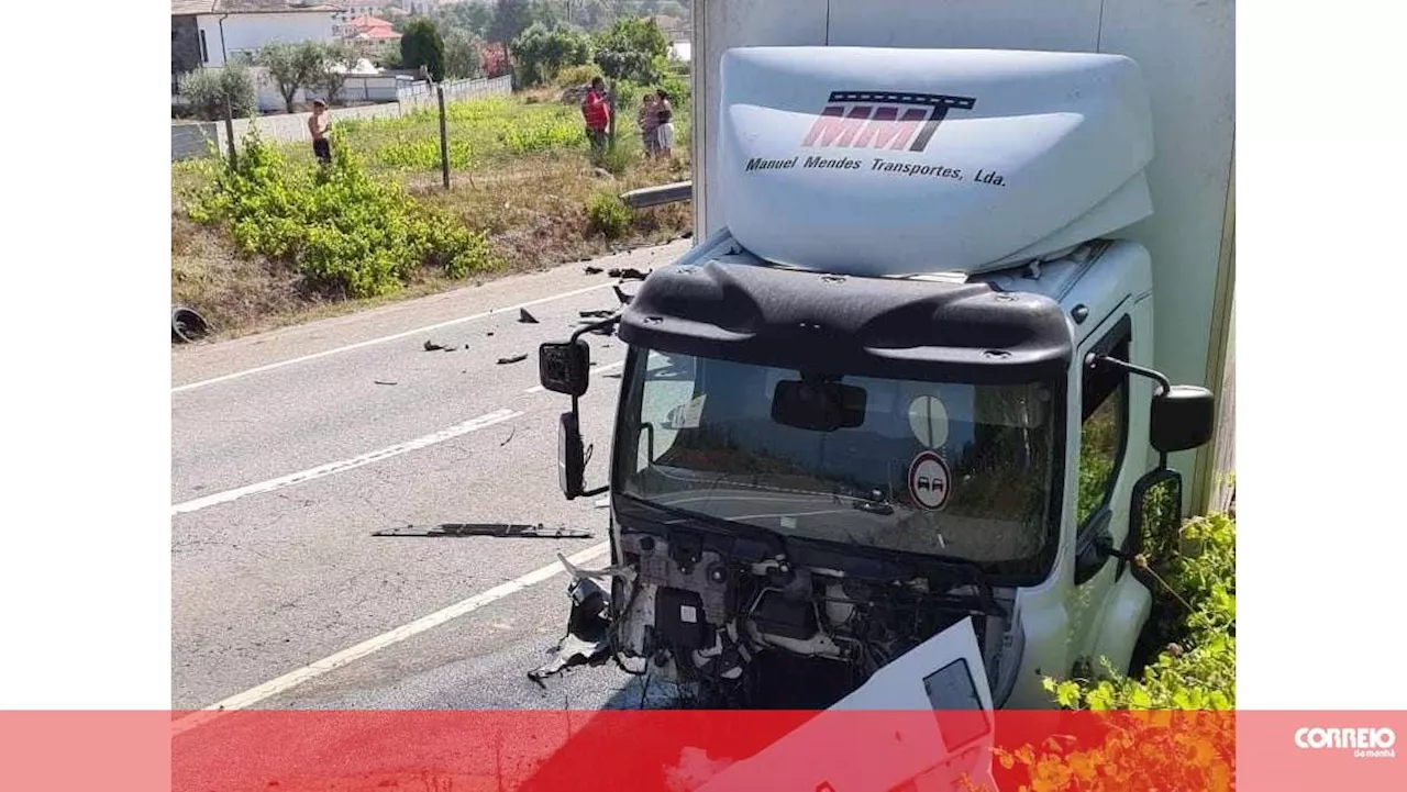 Colisão entre camião e carro corta IP3 nos dois sentidos em Tondela