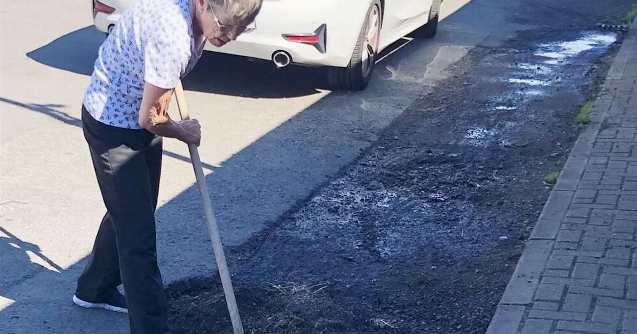 Scot fixes potholes outside home with bucket and shovel despite medical advice