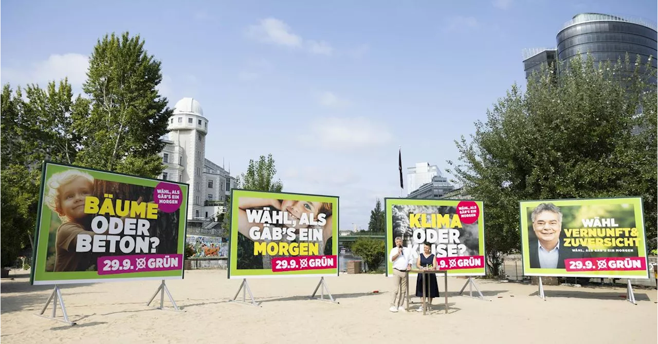 Grüne Plakate: „Bäume oder Beton?“