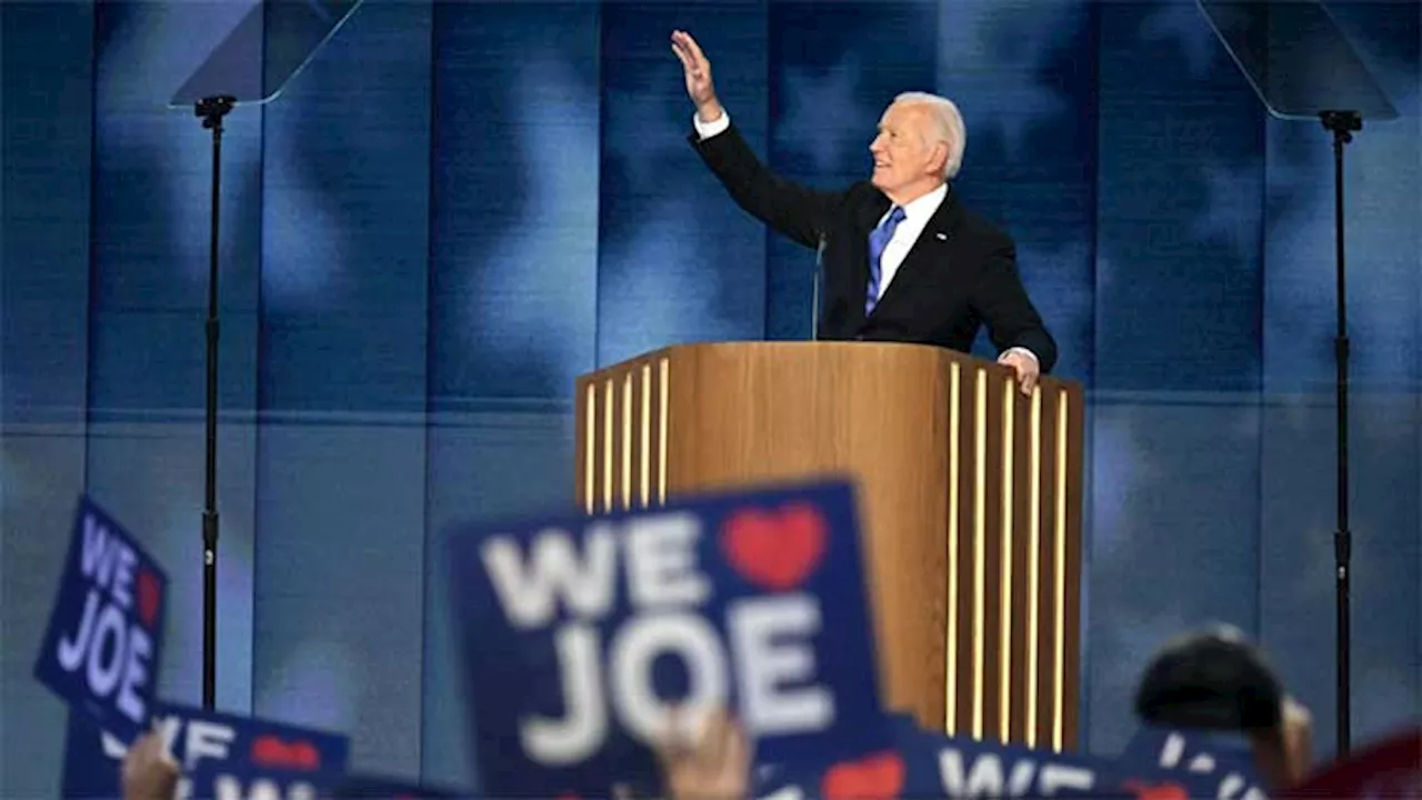 Biden passes the torch to Harris in tearful goodbye at Democratic National Convention